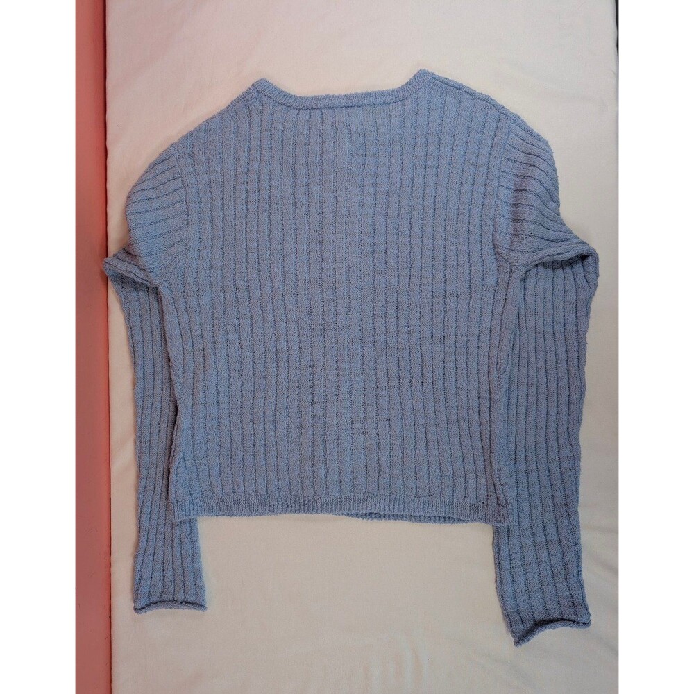 Women's Universal Thread Rib Cardigan Blue Medium - Picture 4 of 7